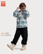 ⁦قميص للأولاد بنقشة مطبوعة بالكامل (All-over Printed Shirt/Shacket)⁩ - الصورة ⁦4⁩