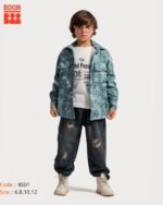 قميص للأولاد بنقشة مطبوعة بالكامل (All-over Printed Shirt/Shacket)